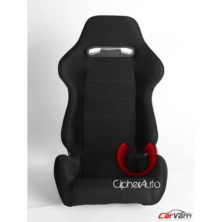 CIPHER Black Cloth Racing Seats CPA1013FBK